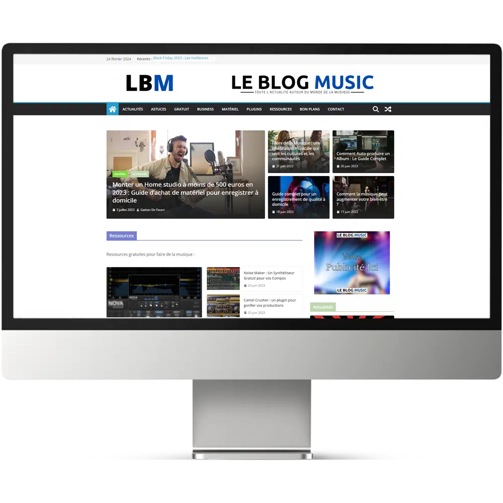 Image illustrant le site internet de l'association Le Blog Music