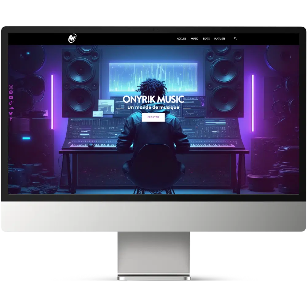 Image illustrant le site internet de l'entreprise Onyrik Music