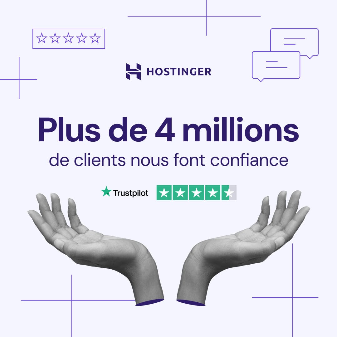 Image présentant le Black Friday Hostinger 2025 avec les offres tarifaires