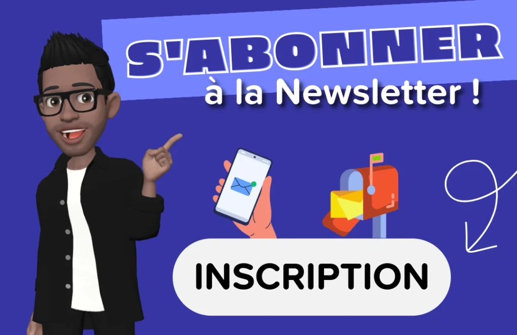 Bannière publicitaire invitant les visiteurs à s'abonner à la newsletter de COM 64