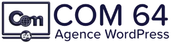 Logo de COM 64, agence web à Pau spécialisée WordPress.