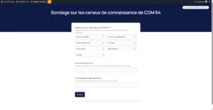 Agence Web à Pau Exemple de sondage