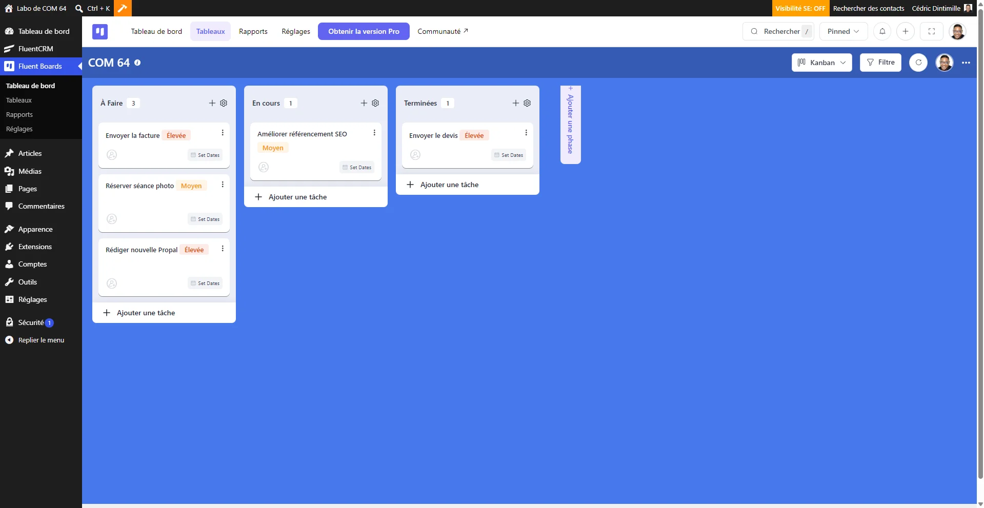 Tableau Kanban Fluent Boards