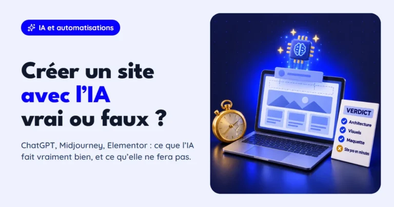 Créer un site avec l&rsquo;IA : ce qui marche, ce qui ment